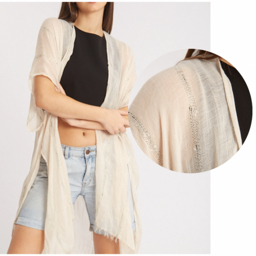 KIMONO BEIGE 100% POLIESTER...